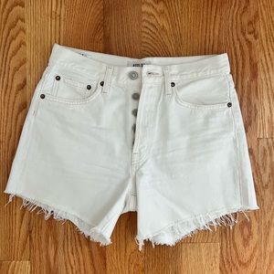 Like new Agolde Parker long 25 panna cotta white. Worn 1x